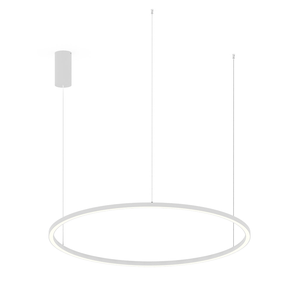 Sospensione Led Hoop Bianca D120 60W 6900Lm 120X22.5Cm