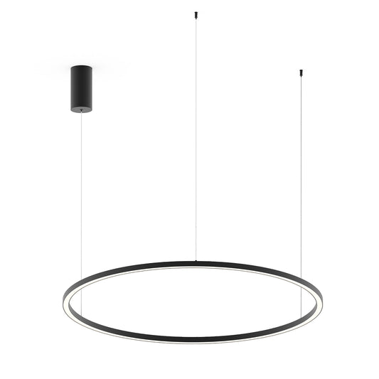 Sospensione Led Hoop Nera D120 60W 6900Lm 120X22.5Cm