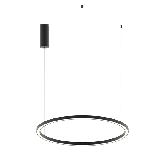 Sospensione Led Hoop Nera D80 40W 4600Lm 80X22.5Cm