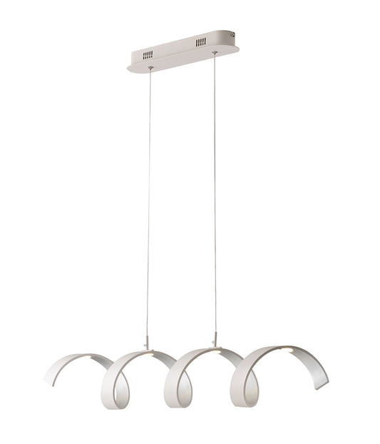 Sospensione Led Helix Bianca/Silver 20W 1600Lm 3000K 80X13.5Cm