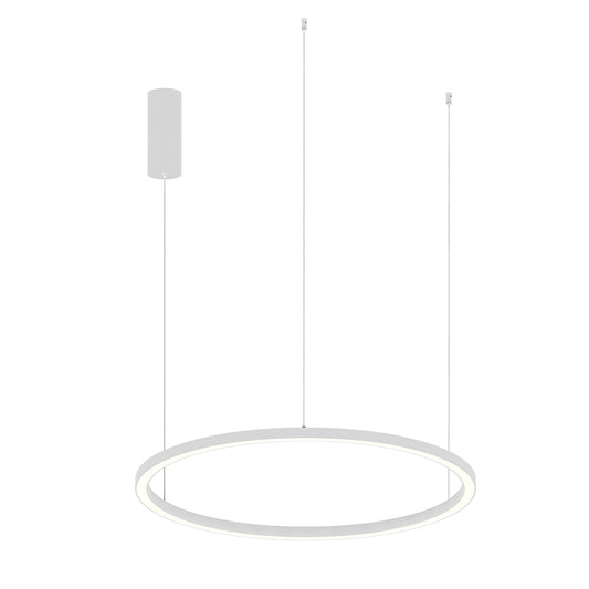 Sospensione Led Hoop Bianca D80 40W 4600Lm 80X22.5Cm