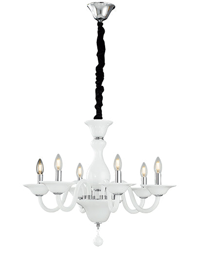 lampadario soffio bianco 6xe14 66x50cm