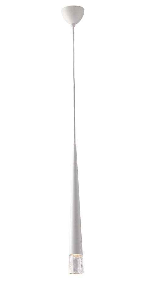 sospensione lancelot bianca 1xgu10 6x53cm