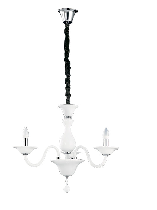 lampadario soffio bianco 3xe14 66x50cm