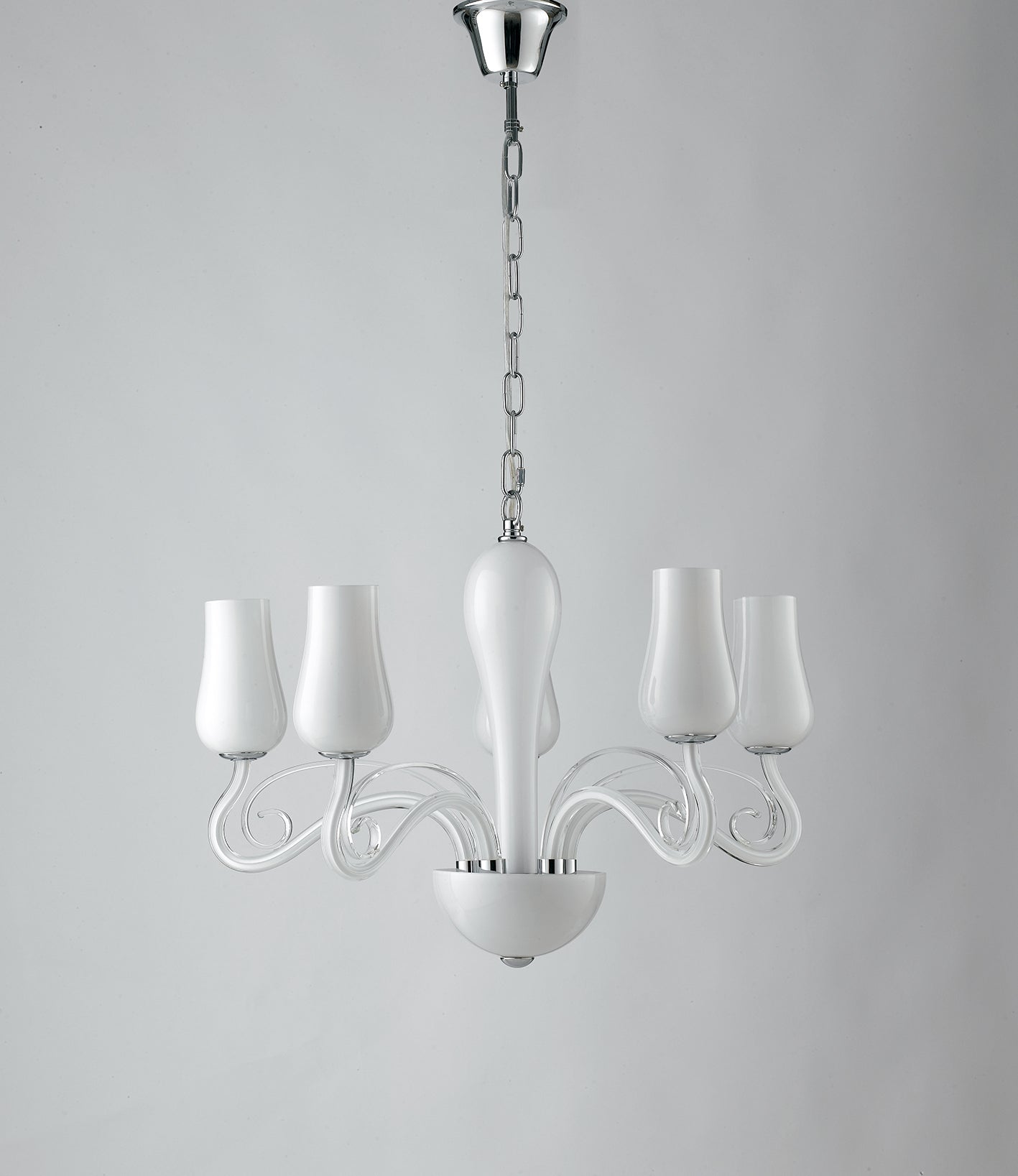 lampadario angel bianco 5xe14 64x45cm